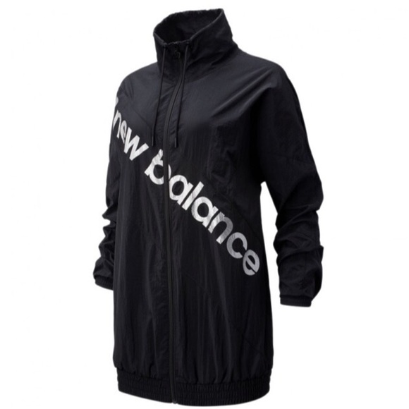 New Balance Black Oversized Lightweight Nylon Jacket - Picture 3 of 11